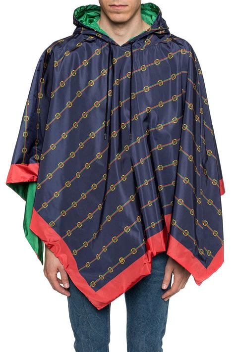 gucci man poncho|gucci reversible poncho.